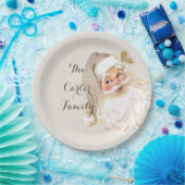  Victoriaans Santa Claus Neutral Taupe Papieren Bordje (Feest)