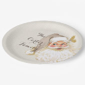  Victoriaans Santa Claus Neutral Taupe Papieren Bordje (Gekanteld)