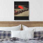 Victoriaans Santa Claus Rendier Sleigh Canvas Afdruk (Insitu (Slaapkamer))