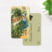 Victoriaans Santa & Fae Mini Groeten of Cadeau Lab Visitekaartjes (Bureau)
