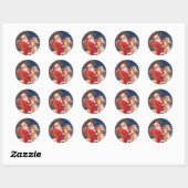 Victoriaans Santa Kerst stickers (Vel)