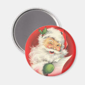Victoriaans Santa Magnet voor de Feestdagen (Voorkant / Achterkant)