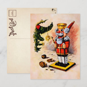  Victoriaans Santa Nutkraker Briefkaart