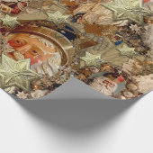 Victoriaans Santa Paper Ornamenten Cadeaupapier (Hoek)