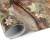 Victoriaans Santa Paper Ornamenten Cadeaupapier (Rol Hoek)