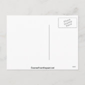 Victoriaans Santa Stereoview Cyaan Feestdagenkaart (Achterkant)