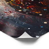 Victoriaans Santa's Candlelight Poster (Hoek)