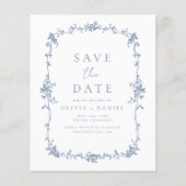 Victoriaans Save the Date Foto Franse bruiloft (Voorkant)