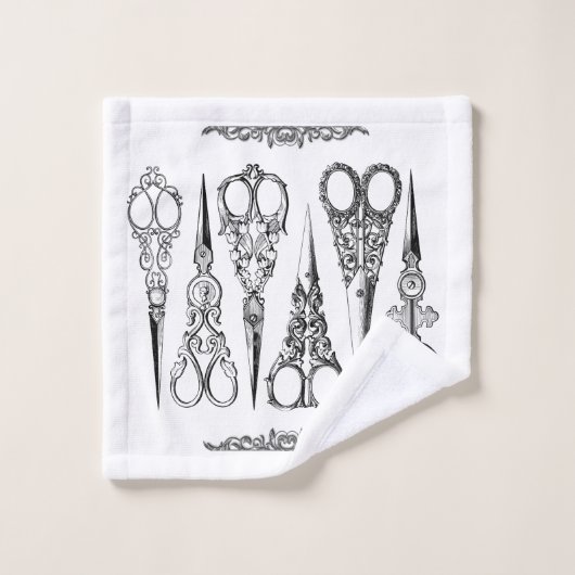 Victoriaans schaarser elegant bad handdoek (Wasdoekje)