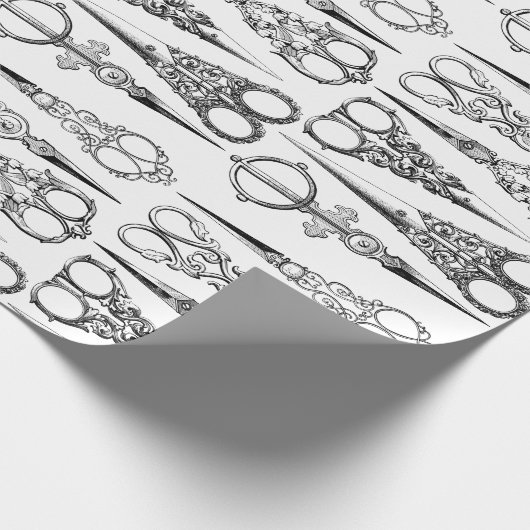 Victoriaans schaarser elegant cadeaupapier (Hoek)