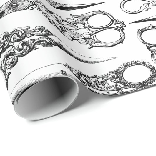 Victoriaans schaarser elegant cadeaupapier (Rol Hoek)