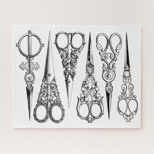 Victoriaans schaarser elegant legpuzzel (Horizontaal)