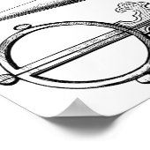 Victoriaans schaarser elegant poster (Hoek)