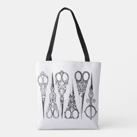 Victoriaans schaarser elegant tote bag (Achterkant)