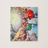  Victoriaans schaatsers Legpuzzel (Verticaal)