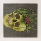 Victoriaans schedel, afwerking en druiven legpuzzel (Horizontaal)