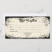 Victoriaans schedel cadeaubon (Achterkant)