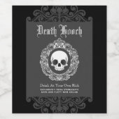 Victoriaans schedel cameo wijn etiket (Enkel label)