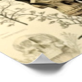 Victoriaans schedel en bodem poster (Hoek)