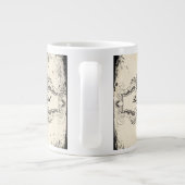 Victoriaans schedel grote koffiekop (Achterkant)