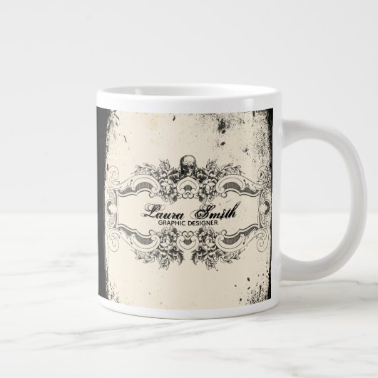 Victoriaans schedel grote koffiekop (Rechts)