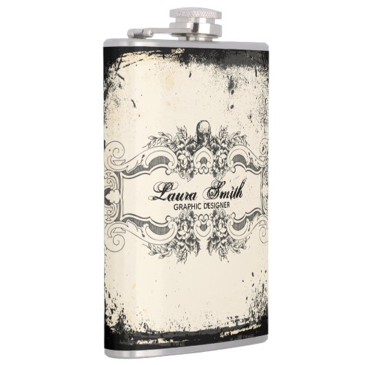 Victoriaans schedel heupfles (Rechts)