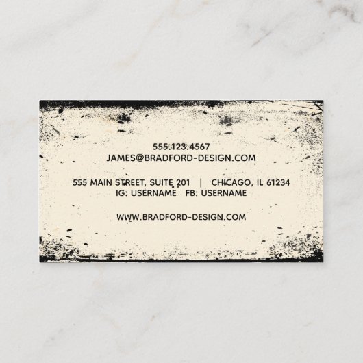  Victoriaans schedel Visitekaartje (Achterkant)