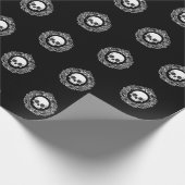 Victoriaans schedelcameo cadeaupapier (Hoek)