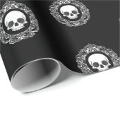 Victoriaans schedelcameo cadeaupapier (Rol Hoek)