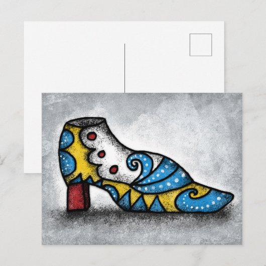 Victoriaans schoen Briefkaart (Voorkant / Achterkant)