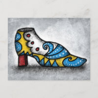 Victoriaans schoen Briefkaart