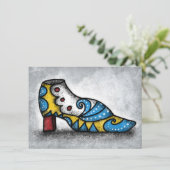 Victoriaans schoen Wenskaart Kaart (Staand voorkant)