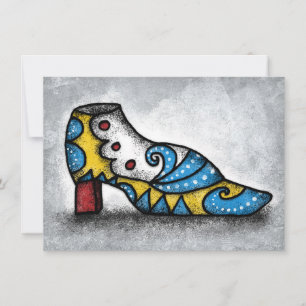 Victoriaans schoen Wenskaart Kaart