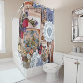 Victoriaans schoengordijn douchegordijn (In situ)