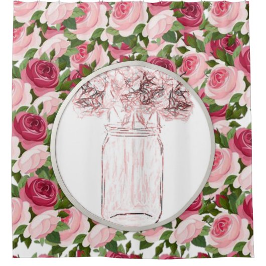 Victoriaans schoengordijn douchegordijn (Voorkant)