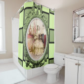 Victoriaans schoengordijn douchegordijn (In situ)