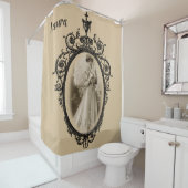 Victoriaans schoengordijn douchegordijn (In situ)