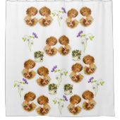 Victoriaans schoengordijn douchegordijn (Voorkant)