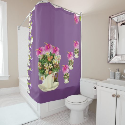 Victoriaans schoengordijn douchegordijn (In situ)