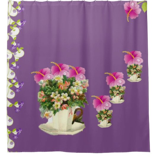 Victoriaans schoengordijn douchegordijn (Voorkant)