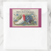 Victoriaans schoenkticker rechthoekige sticker (Tas)