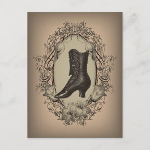 Victoriaans schoenretro fashionista Briefkaart