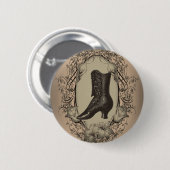  Victoriaans schoenretro fashionista Ronde Button 5,7 Cm (Voorkant /achterkant)