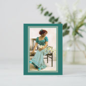 Victoriaans schoonheid, herstelde foto briefkaart (Staand voorkant)