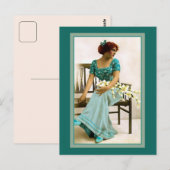 Victoriaans schoonheid, herstelde foto briefkaart (Voorkant / Achterkant)