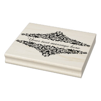  VICTORIAANS SCHROLLEN - VOEG UW BERICHT TOE RUBBERSTEMPEL