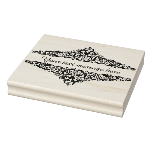  VICTORIAANS SCHROLLEN - VOEG UW BERICHT TOE RUBBERSTEMPEL (Stempel)