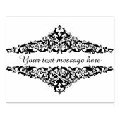  VICTORIAANS SCHROLLEN - VOEG UW BERICHT TOE RUBBERSTEMPEL (Afrduk)