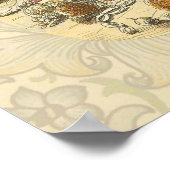 Victoriaans scroller met kerstcadeau poster (Hoek)