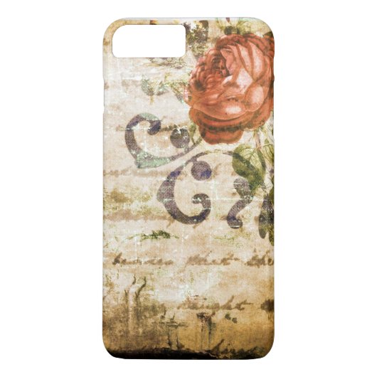   Victoriaans Sepia Roos Parchment Case-Mate iPhone Case (Achterkant)